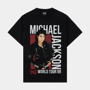 SP x Michael Jackson World Tour 88 Mens Short Sleeve Shirt (Black) warm weather