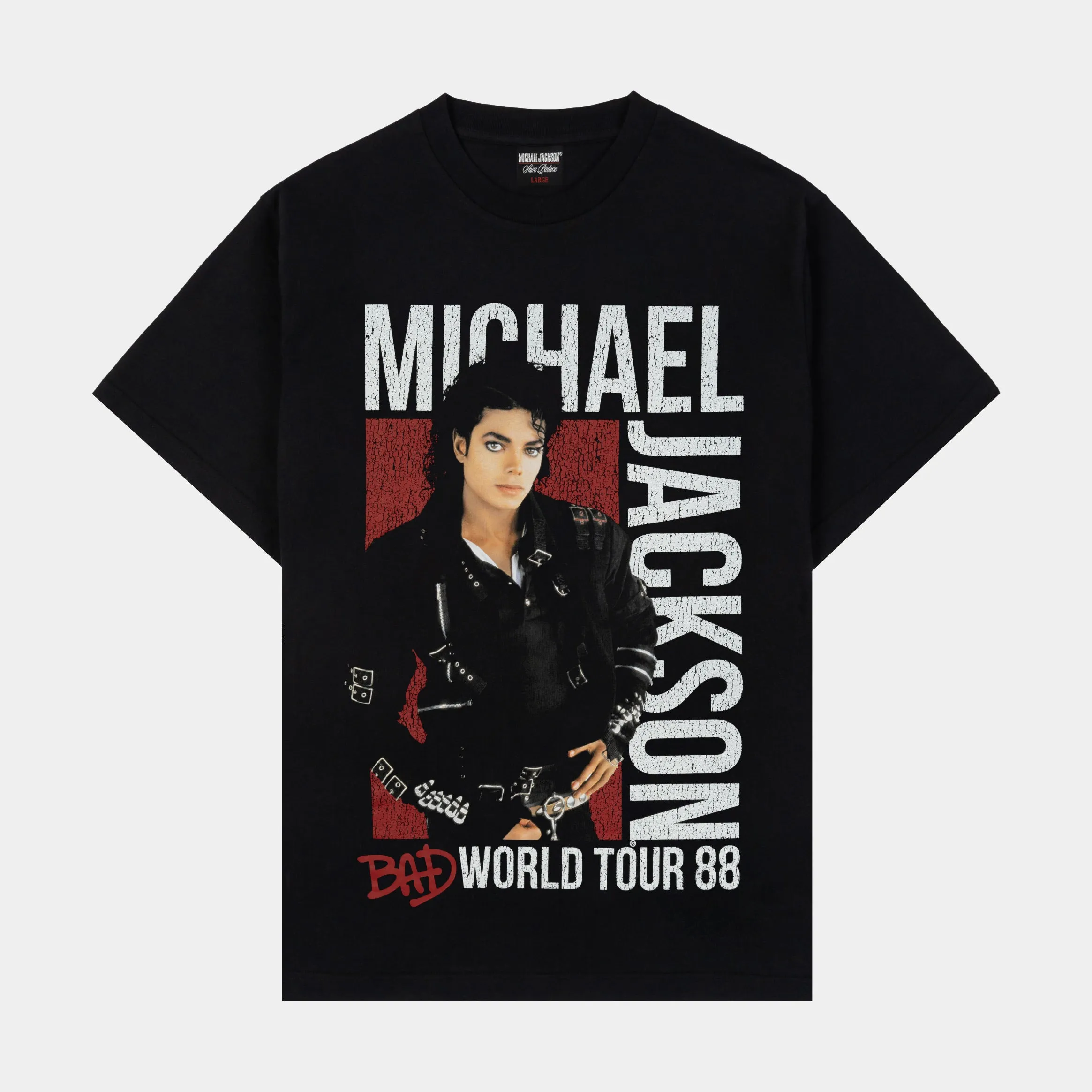SP x Michael Jackson World Tour 88 Mens Short Sleeve Shirt (Black) warm weather