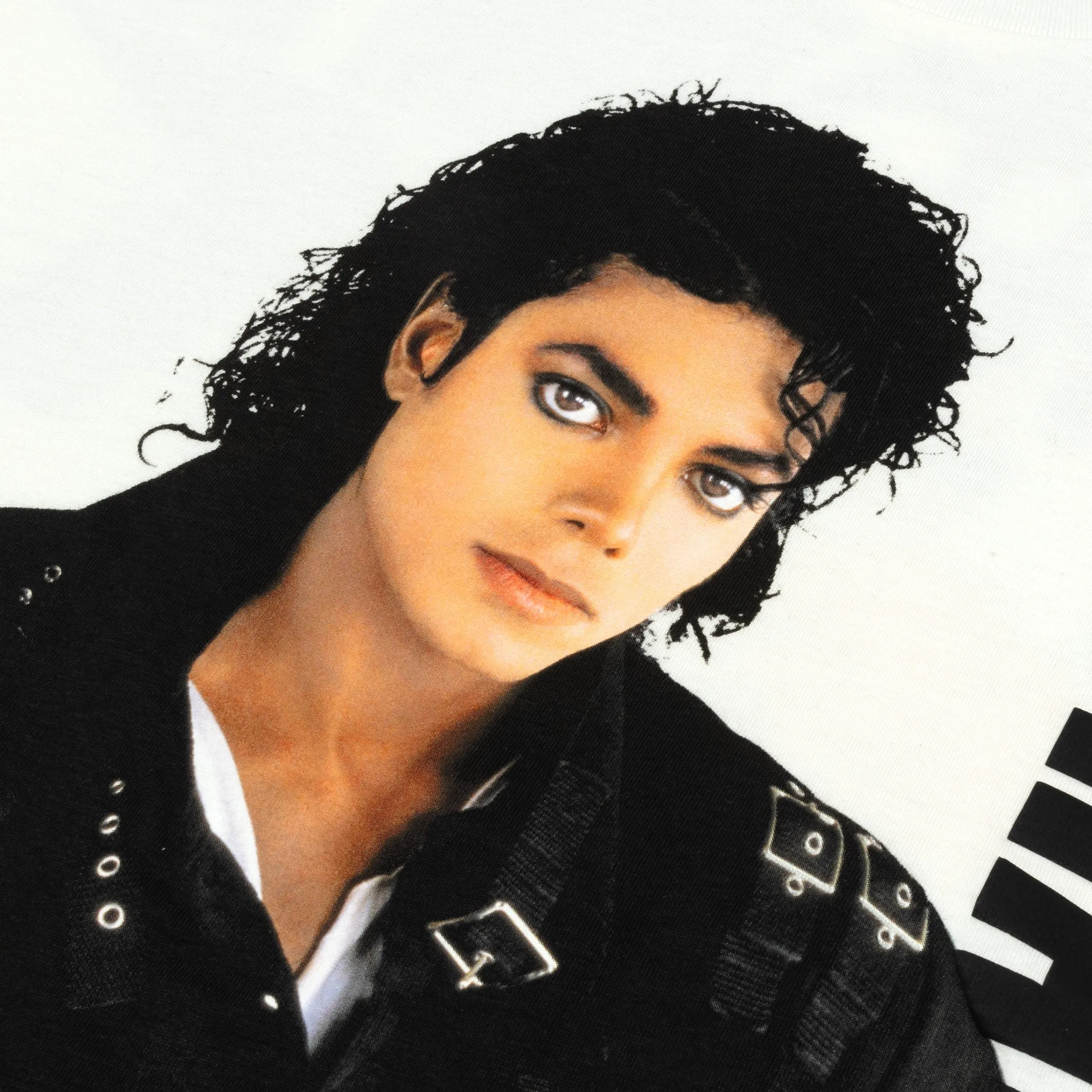 Quick Fit Wear Fashion Must-Have SP x Michael Jackson World Tour 88 Mens Short Sleeve Shirt (White)