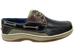 Smart Wardrobe Sperry Mens Billfish Comfortable Wide Width Leather Boat Shoes