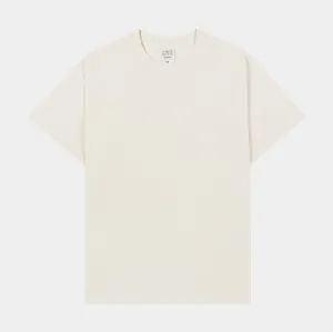 Solid Novelty Mens Short Sleeve Shirt (Off White) High Quality Printing