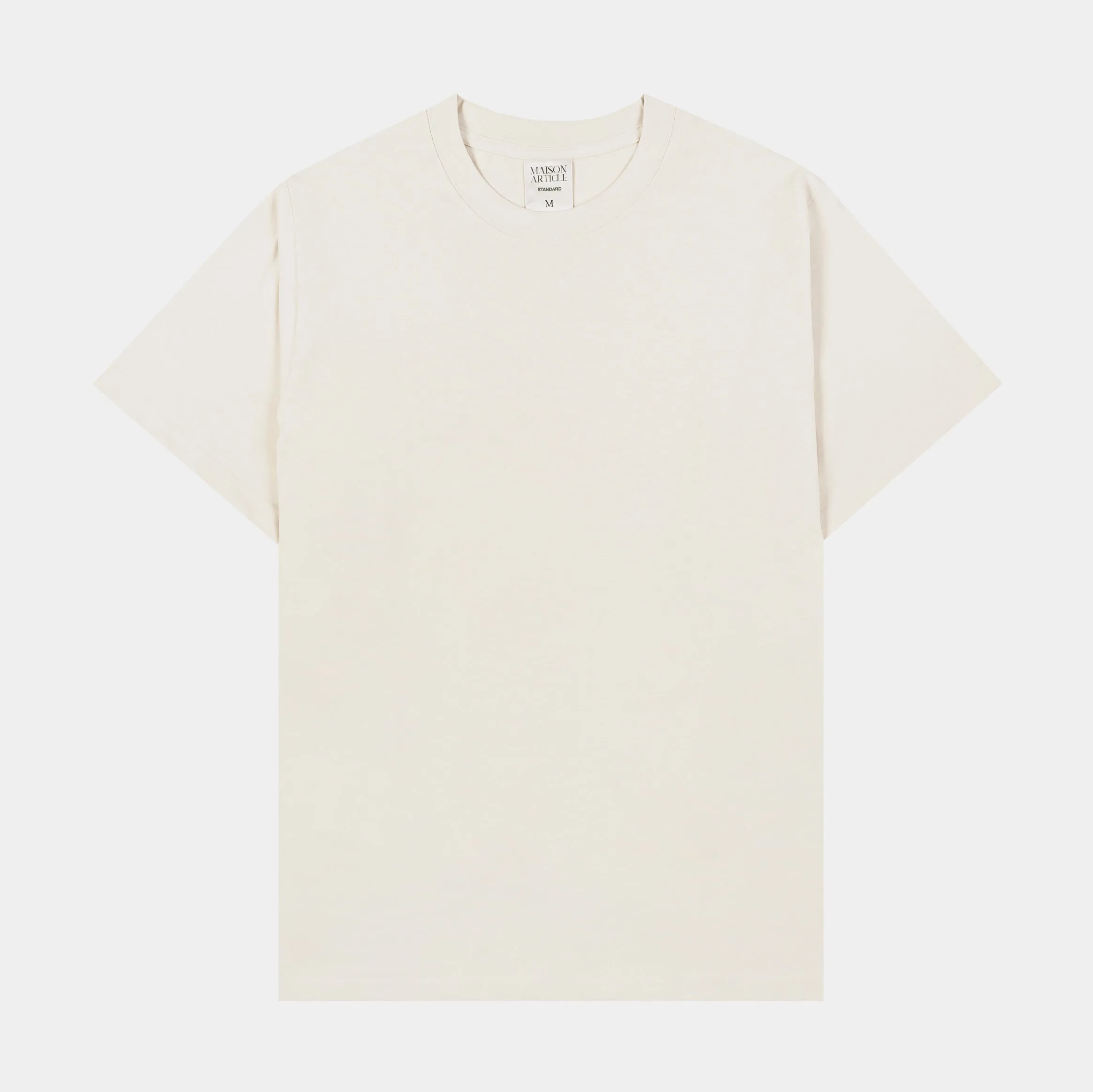 Solid Novelty Mens Short Sleeve Shirt (Off White) High Quality Printing