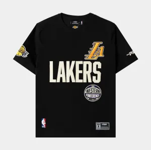 NBA Los Angeles Lakers Original Mens Short Sleeve Shirt (Black/White) Thermal Regulation Layer