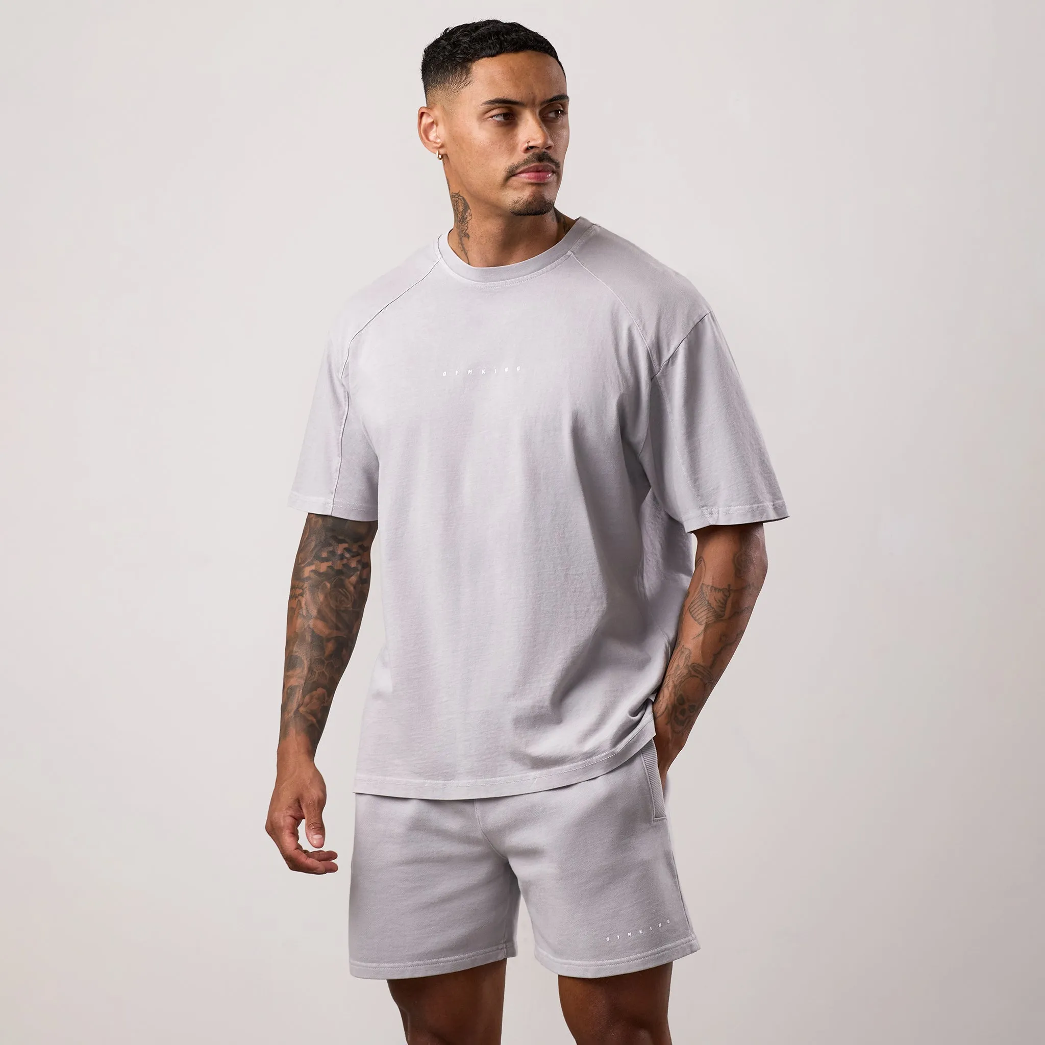 Gym King Purpose Washed Tee - Urban Grey Urban Style Fresh Comfort Style