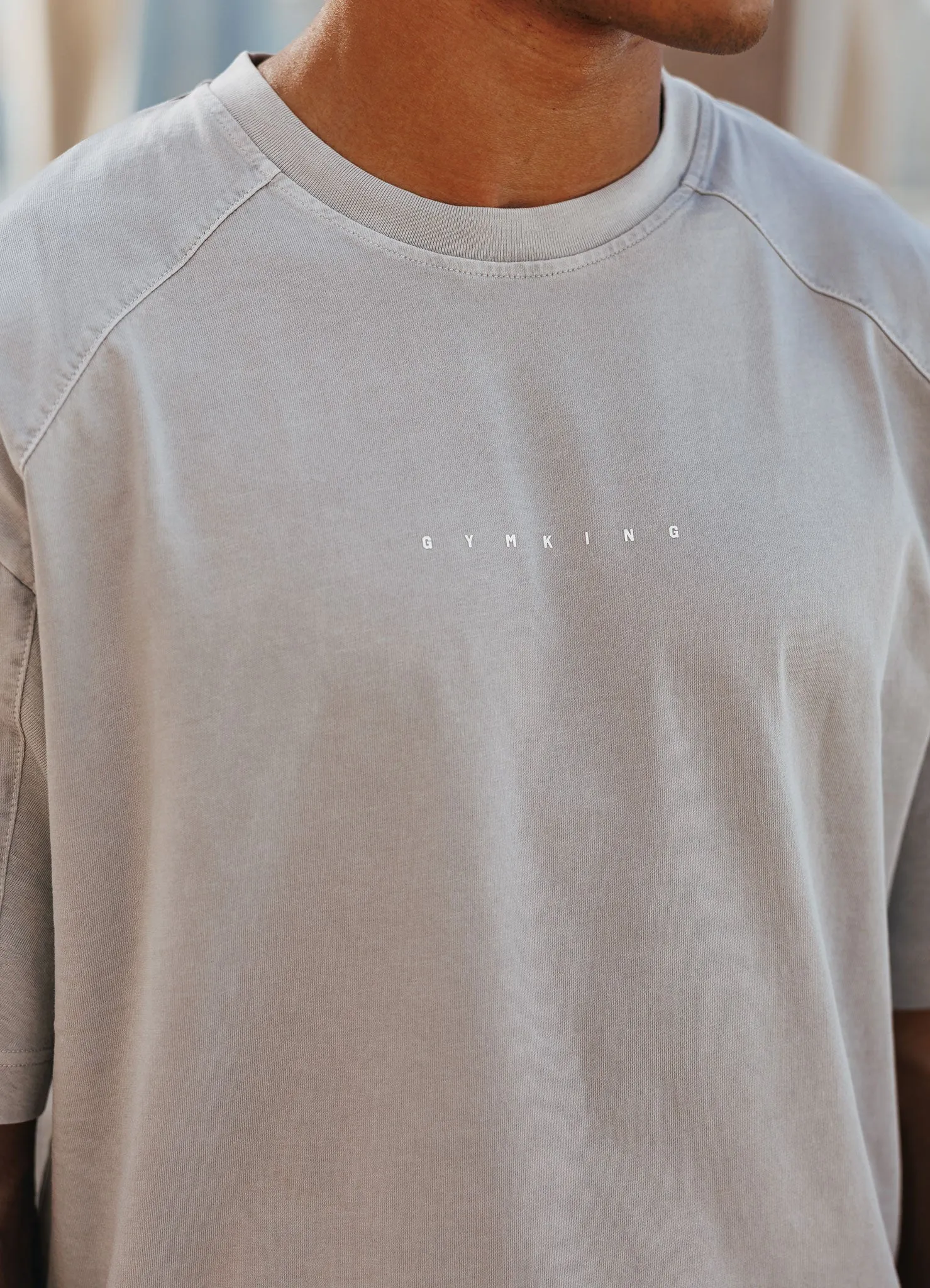 Elegant Detail Cool Layer Wear Gym King Purpose Washed Tee - Urban Grey