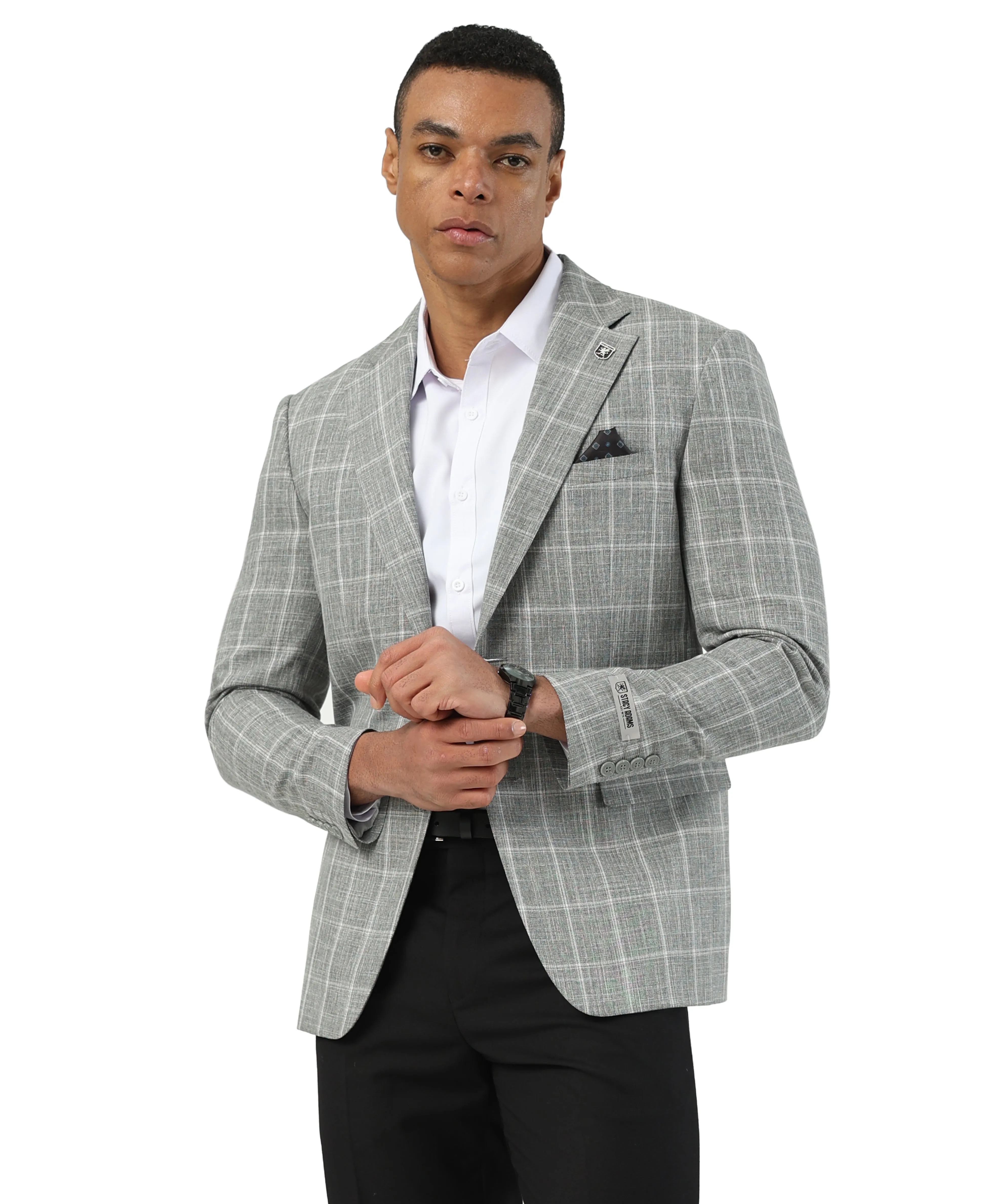 Moisture Managing Liner Stacy Adams Men Jacket Tweed Plaid by Stacy Adams