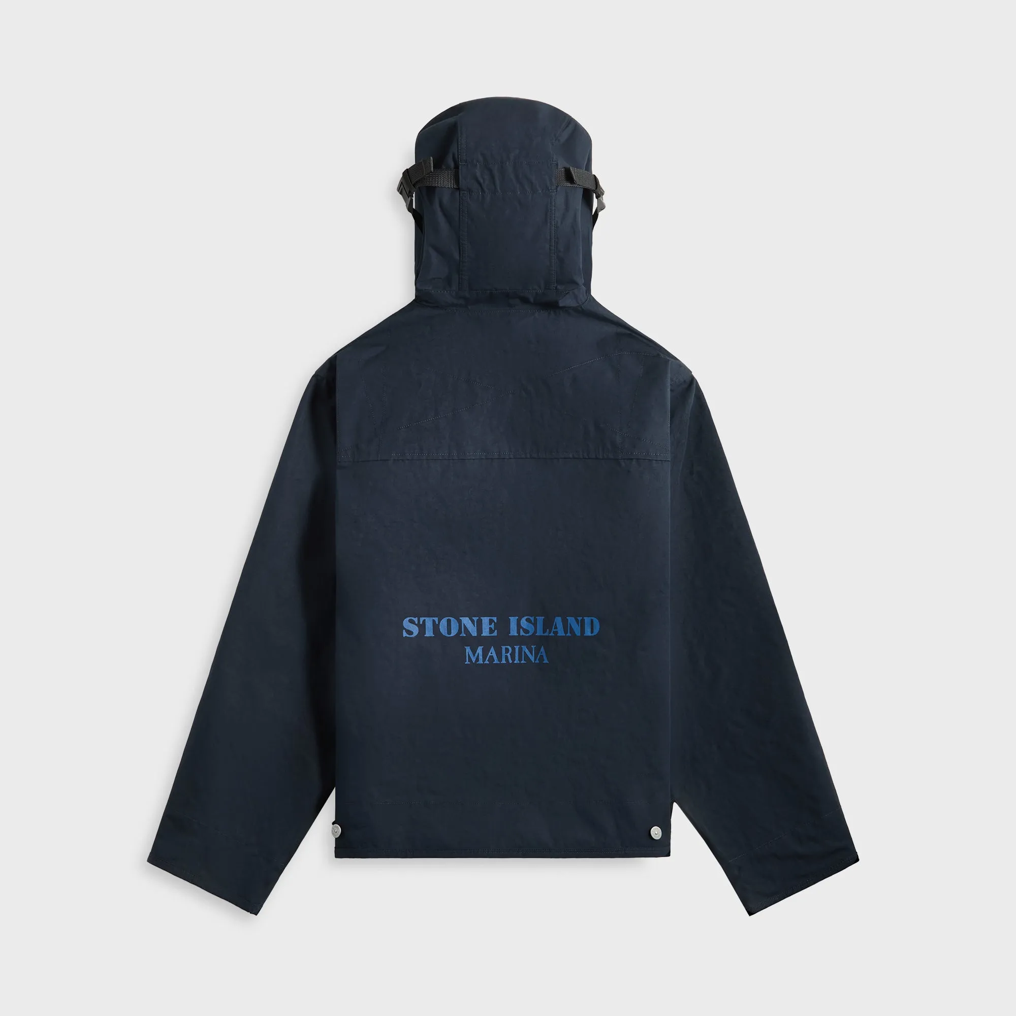 Relaxed Daily Style Stone Island Aluminum Tela Marina Short Parka - Navy Blue