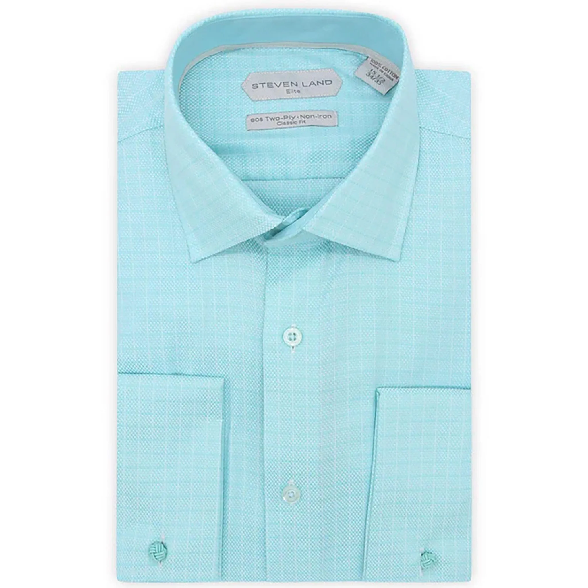 Steven Land Elite | Non Iron Weave Check Dress Shirt/Dsw2108 High-Quality Craftsmanship Perfect Look