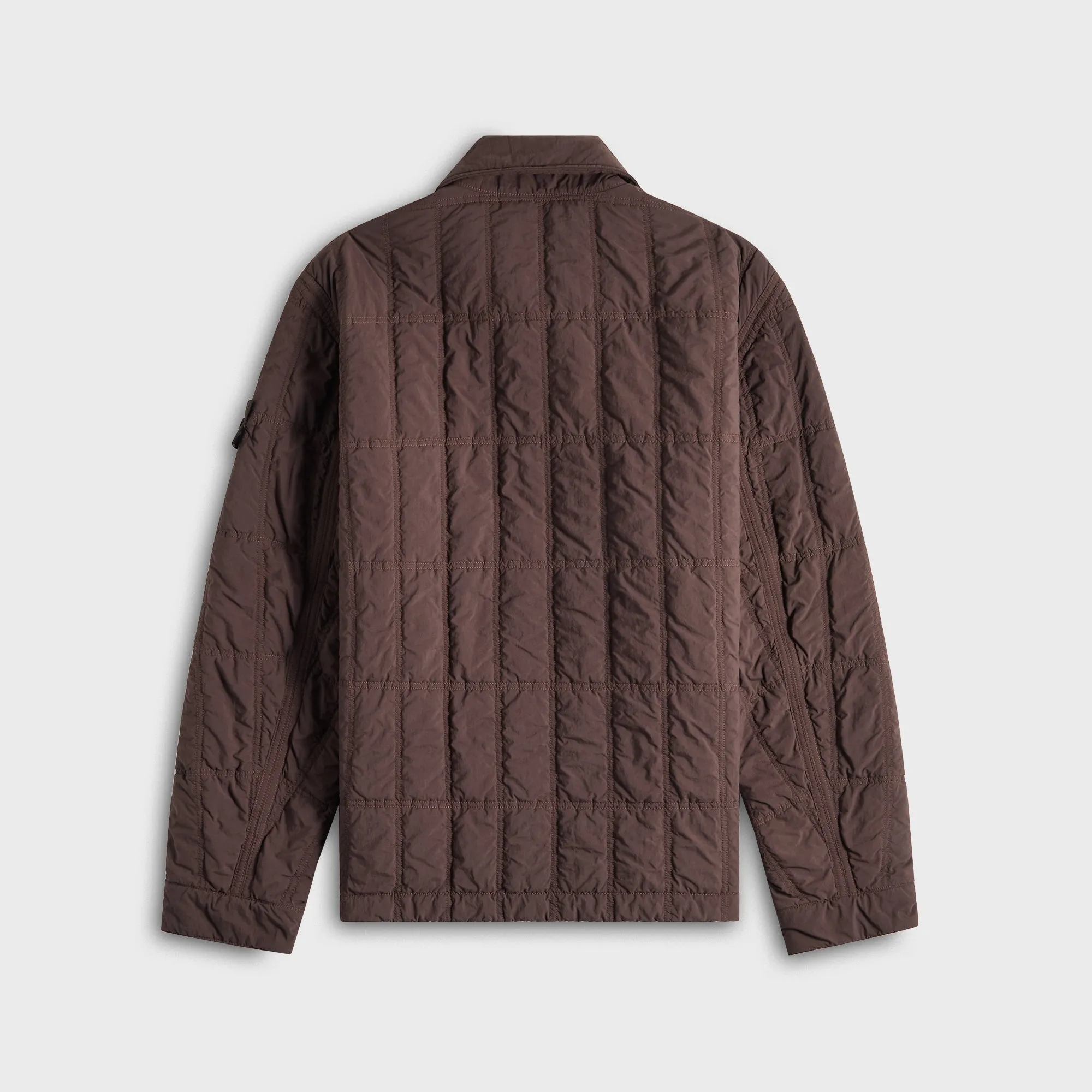 Stone Island Ghost Shirt Jacket - Brown Seamless Edge Finishing Smooth Zipper Glides