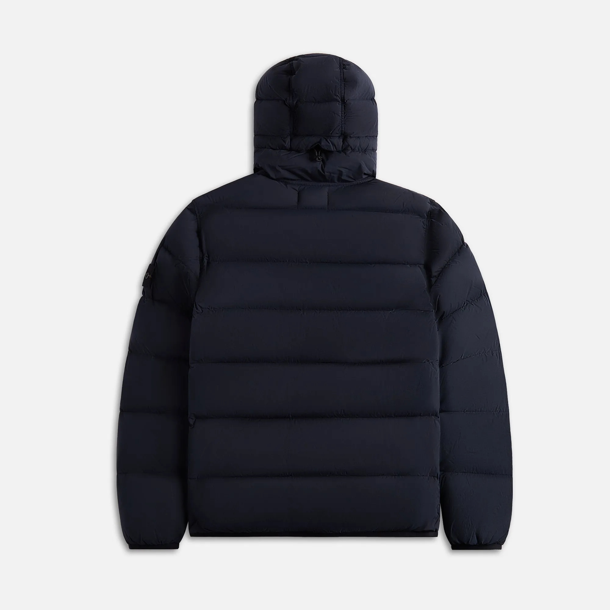 Waterproof Design Contemporary Fit Stone Island Real Down Hooded Jacket - Navy Blue