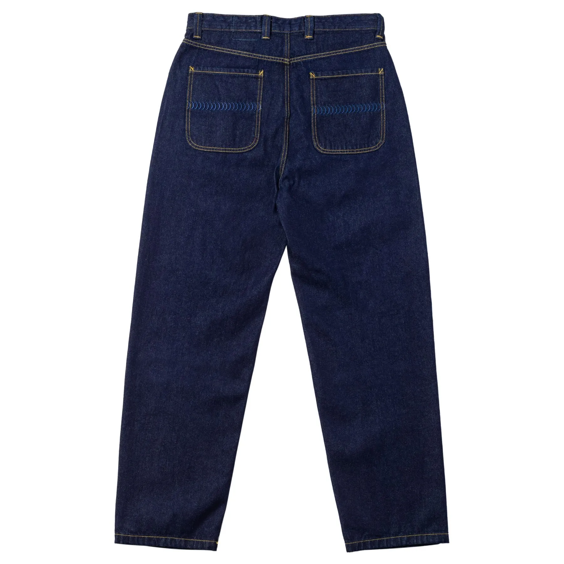 AdjustableDrawstring Practical Look Bighead Fill Denim Pant (Dark Wash)