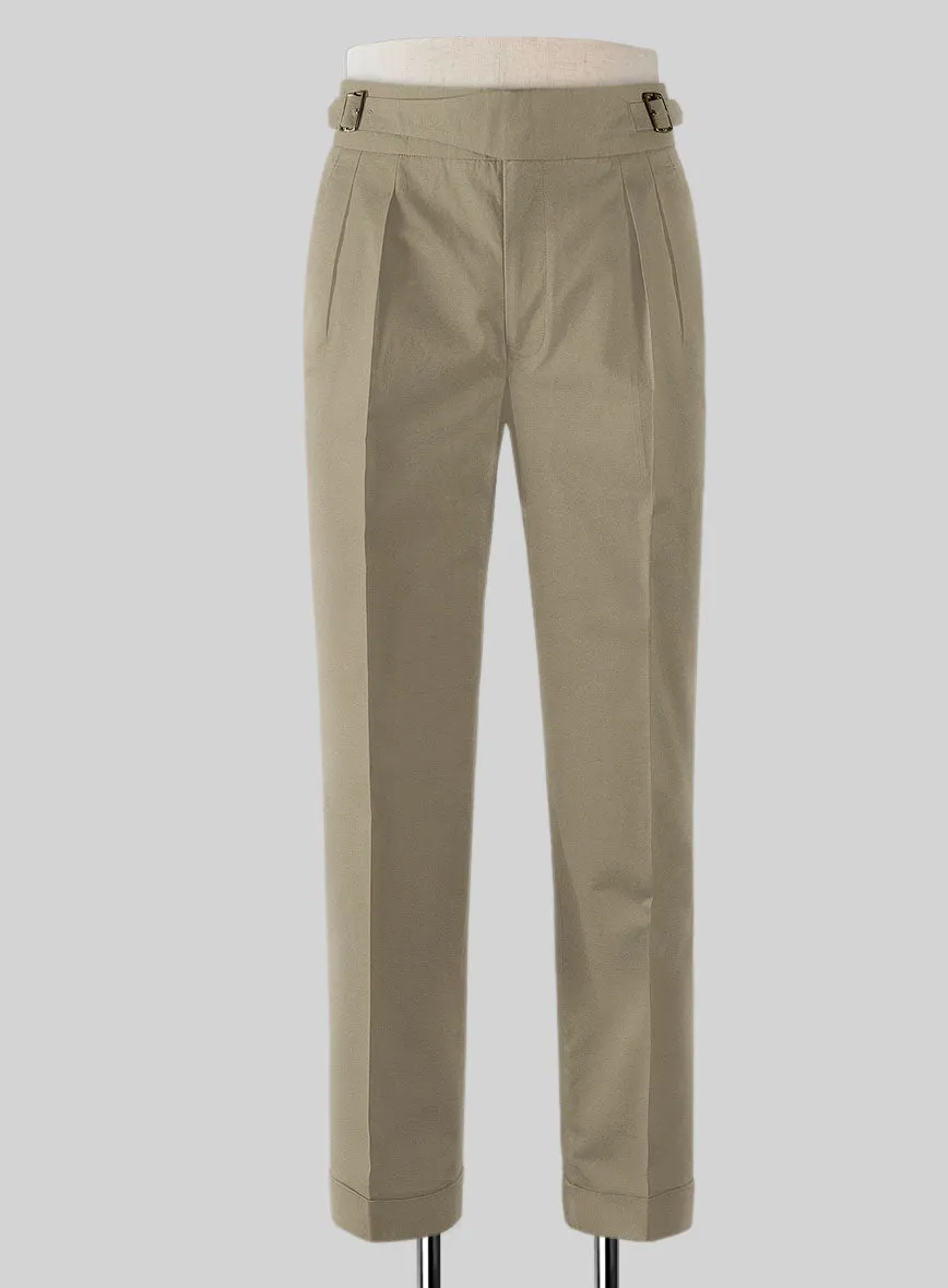 Stretch Summer Khaki Chino Gurkha Trousers StaticResistantMaterial