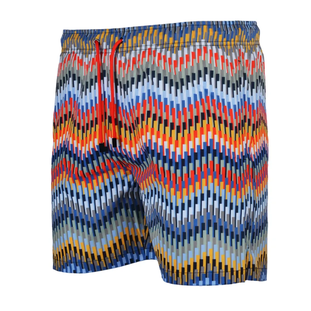 semi - formal event Printed design Moda Bandidos Line Zig Swim Short Men