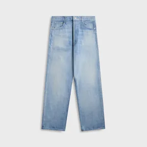 Everyday Look Auralee Selvedge Faded Light Denim Wide Pants - Light Indigo