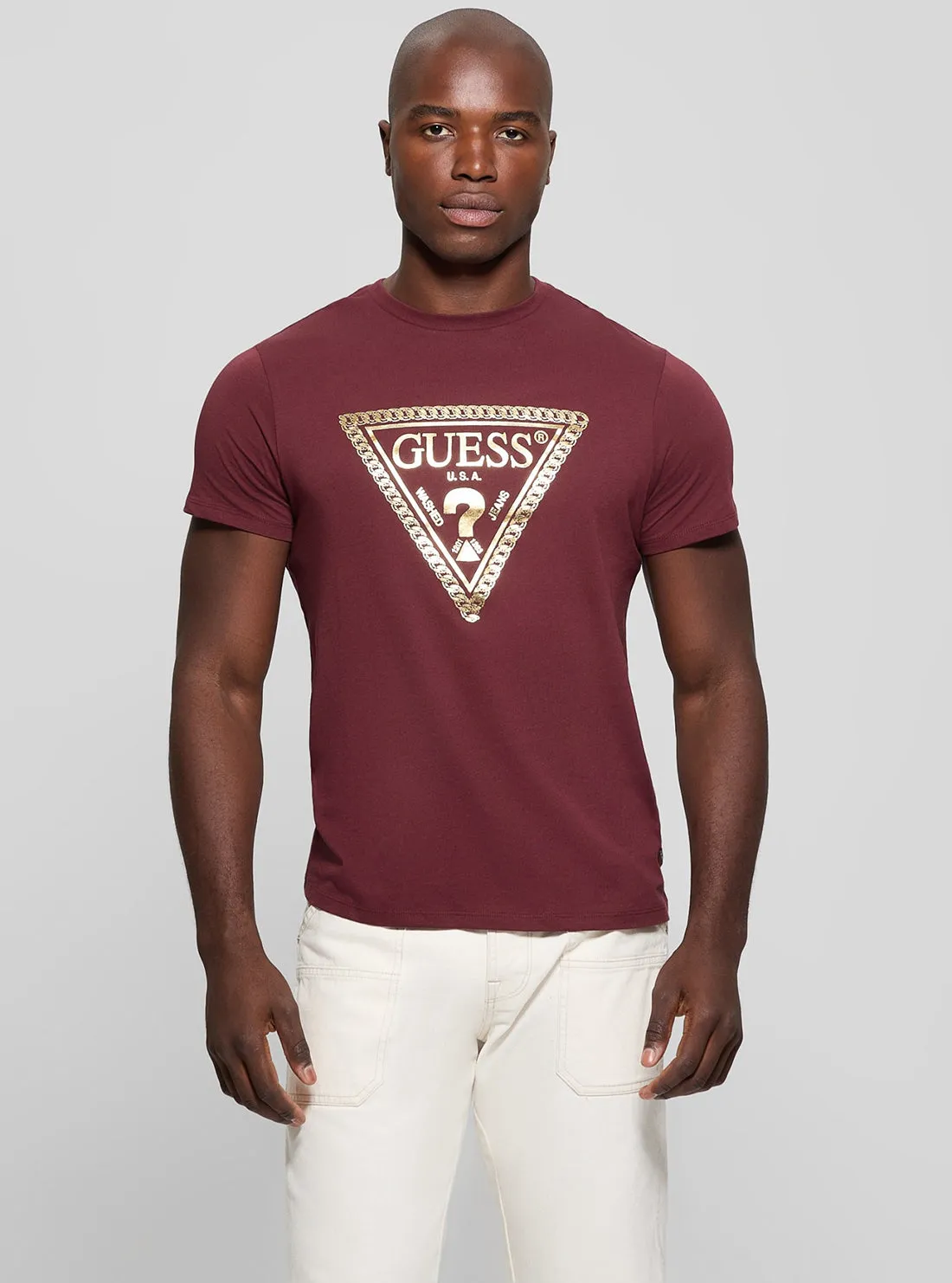 Sustainable Packaging Eco Red Logo Chain T-Shirt