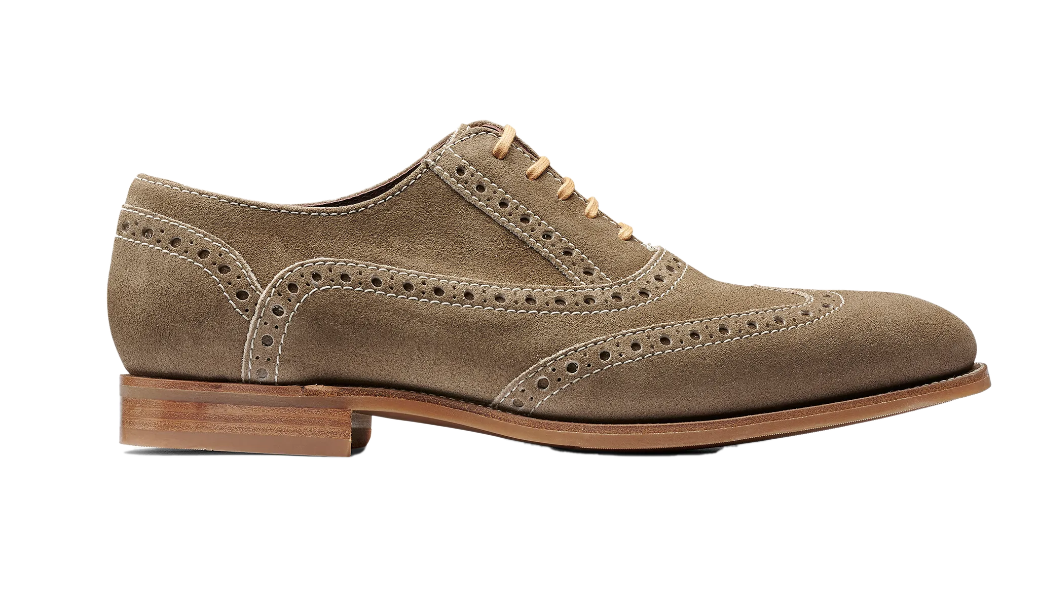 Chisel Shape Textured Arch Support Grant - Taupe Suede