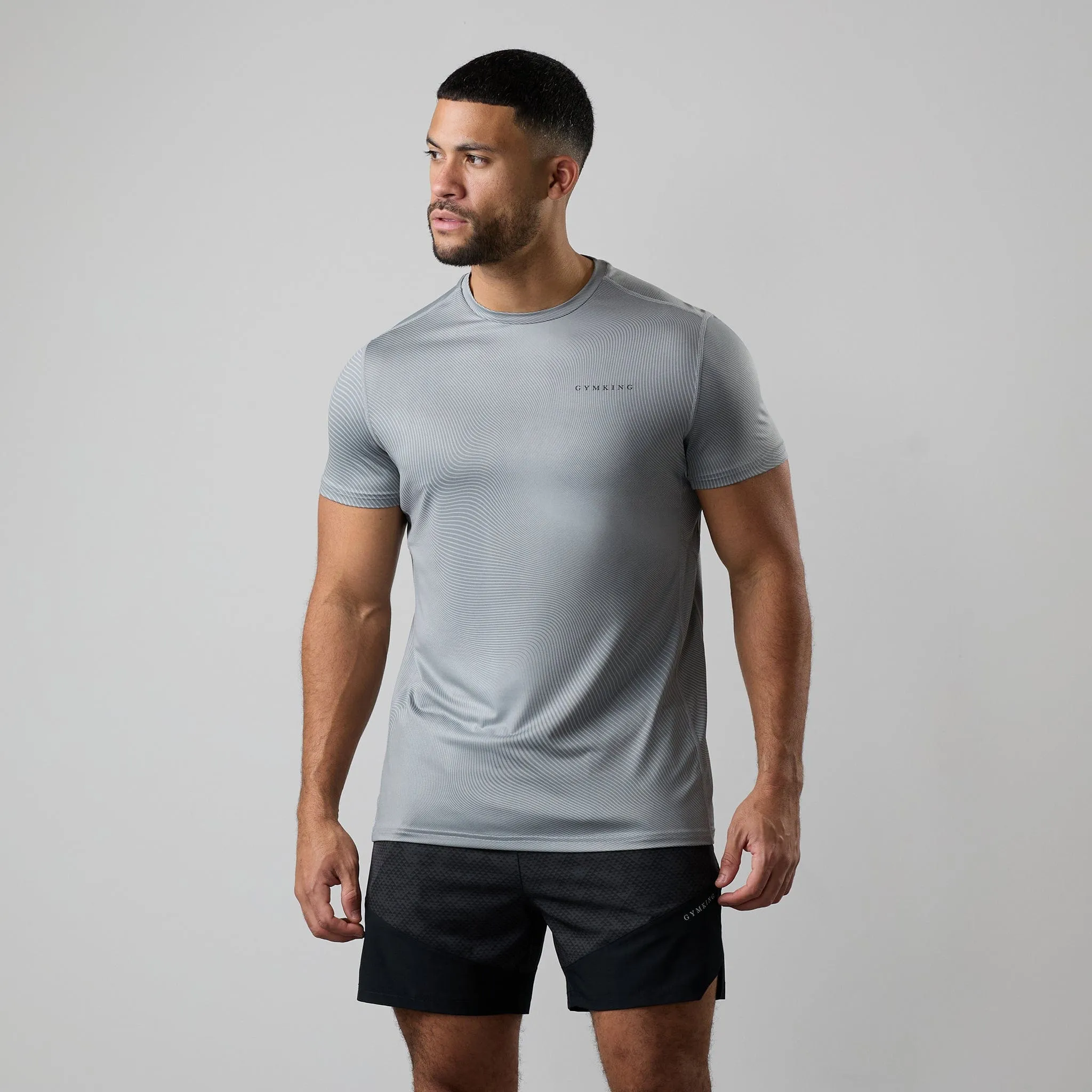 Gym King Enigma Abstract Tee - Urban Grey Durable Stitching Urban Trend Look