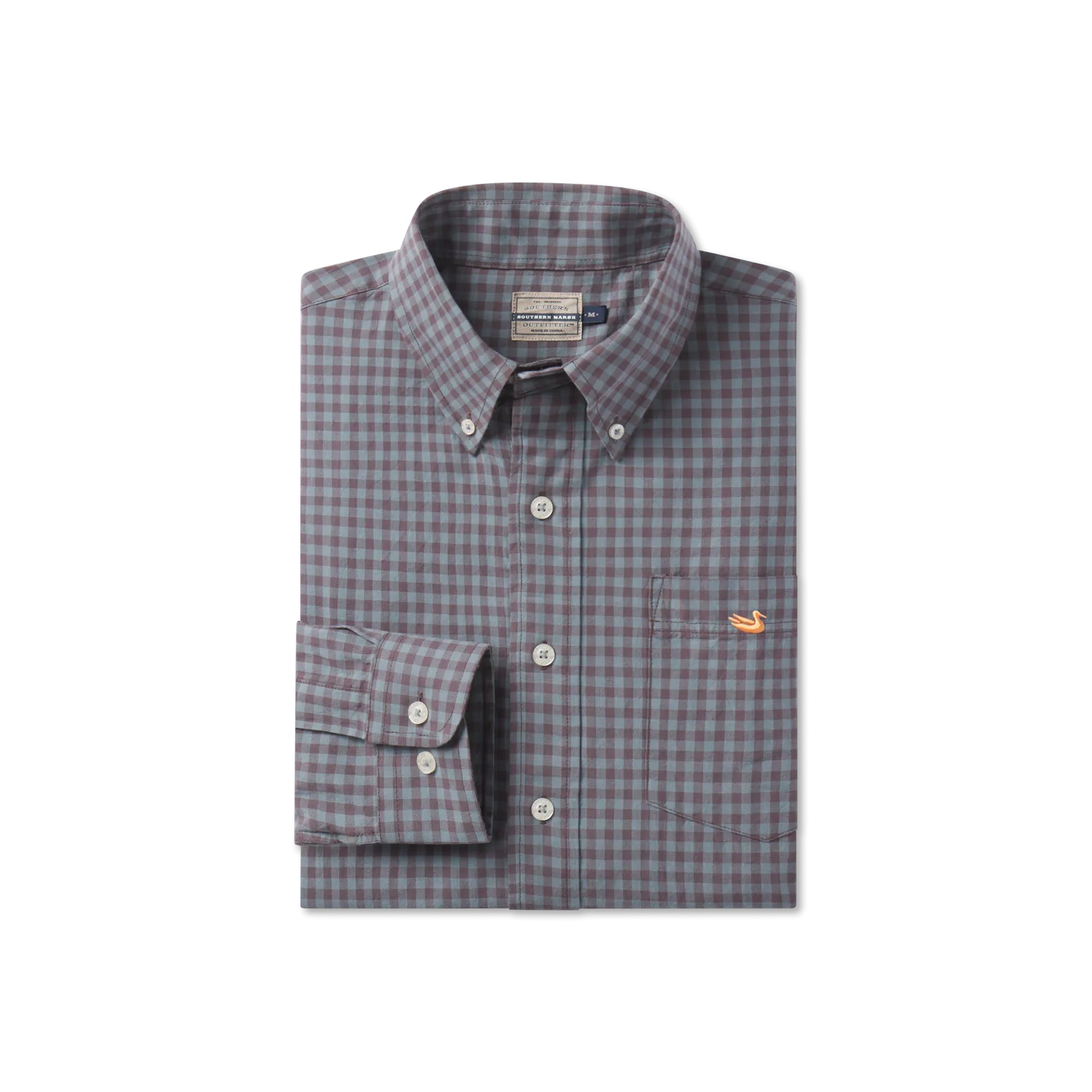 Gradient effect Geometric Pattern Sumner Relaxed Washed Gingham Dress Shirt