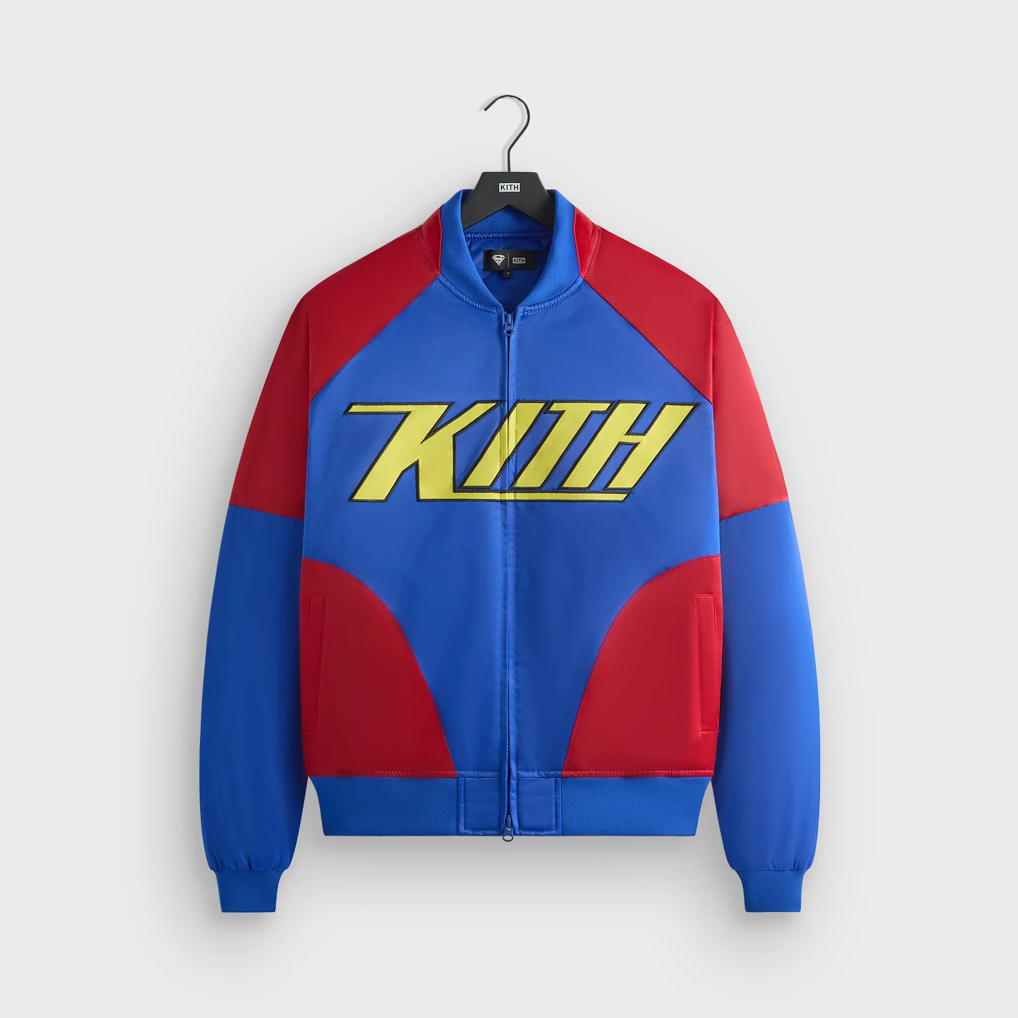 Quick Access Closures Adjustable Cuff Superman | Kith Satin Bomber Jacket - Cyclone