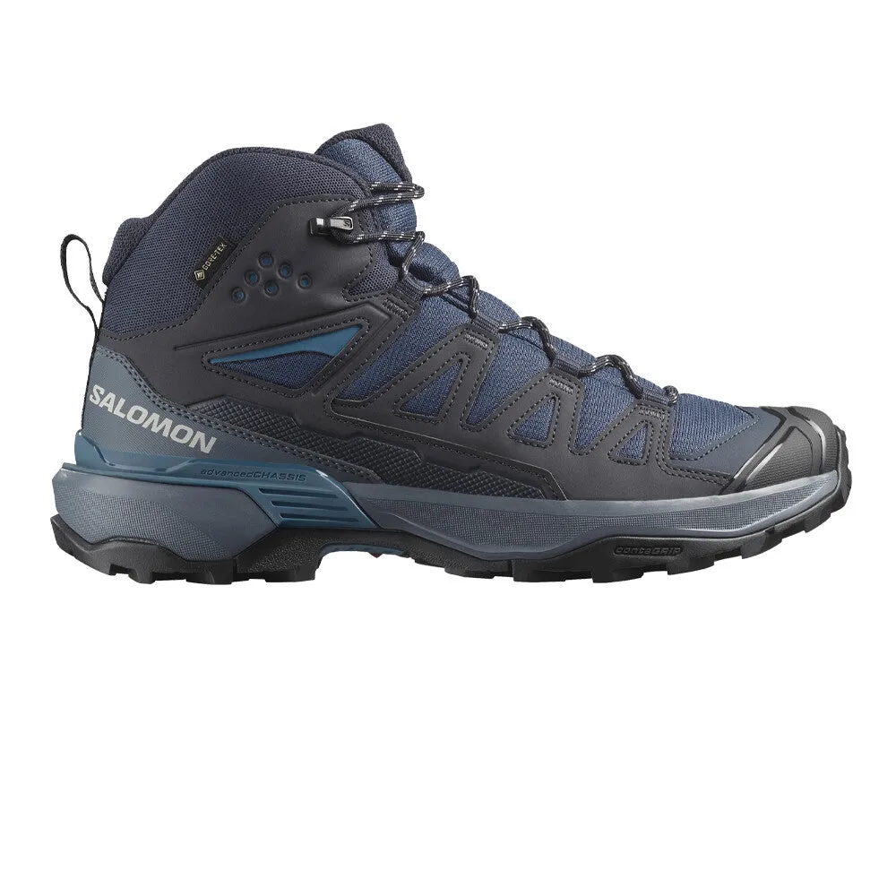 Compact Form All Weather Snow Trekker Salomon Mens Boot X Ultra 360 Mid GTX Blue Nights/Dark Navy/Dark Blue
