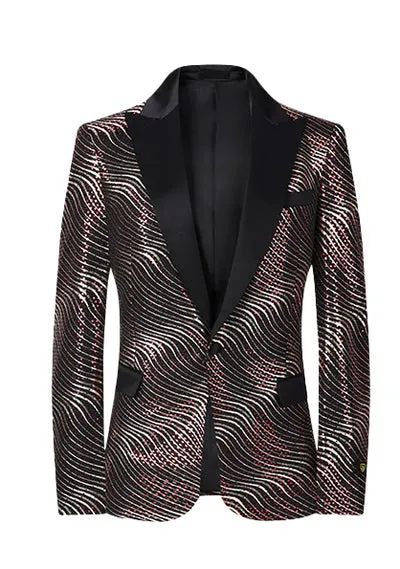 Suslo Couture FB14 Fancy Blazers Red Hypoallergenic Fabric Blend