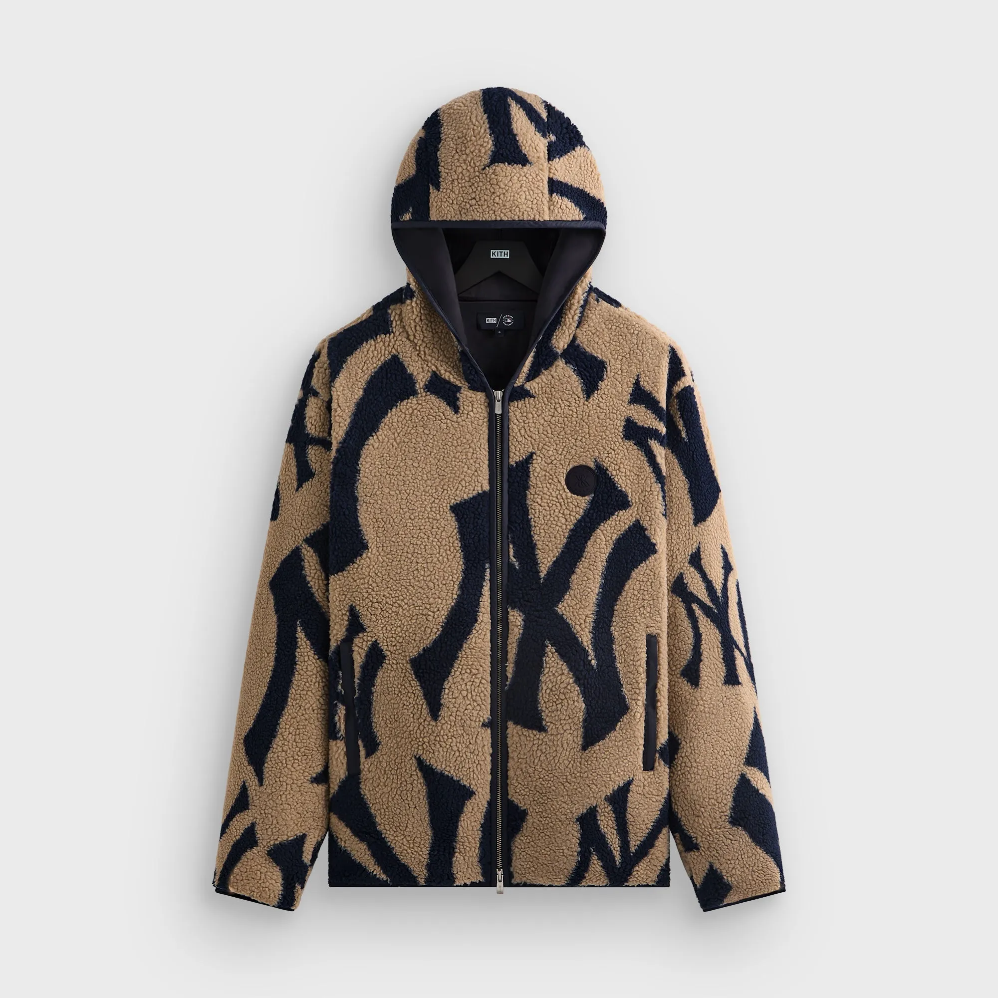 Simple Outer OdorResistantTreatment Kith for the New York Yankees Hooded Pinehurst Sherpa Jacket - Canvas