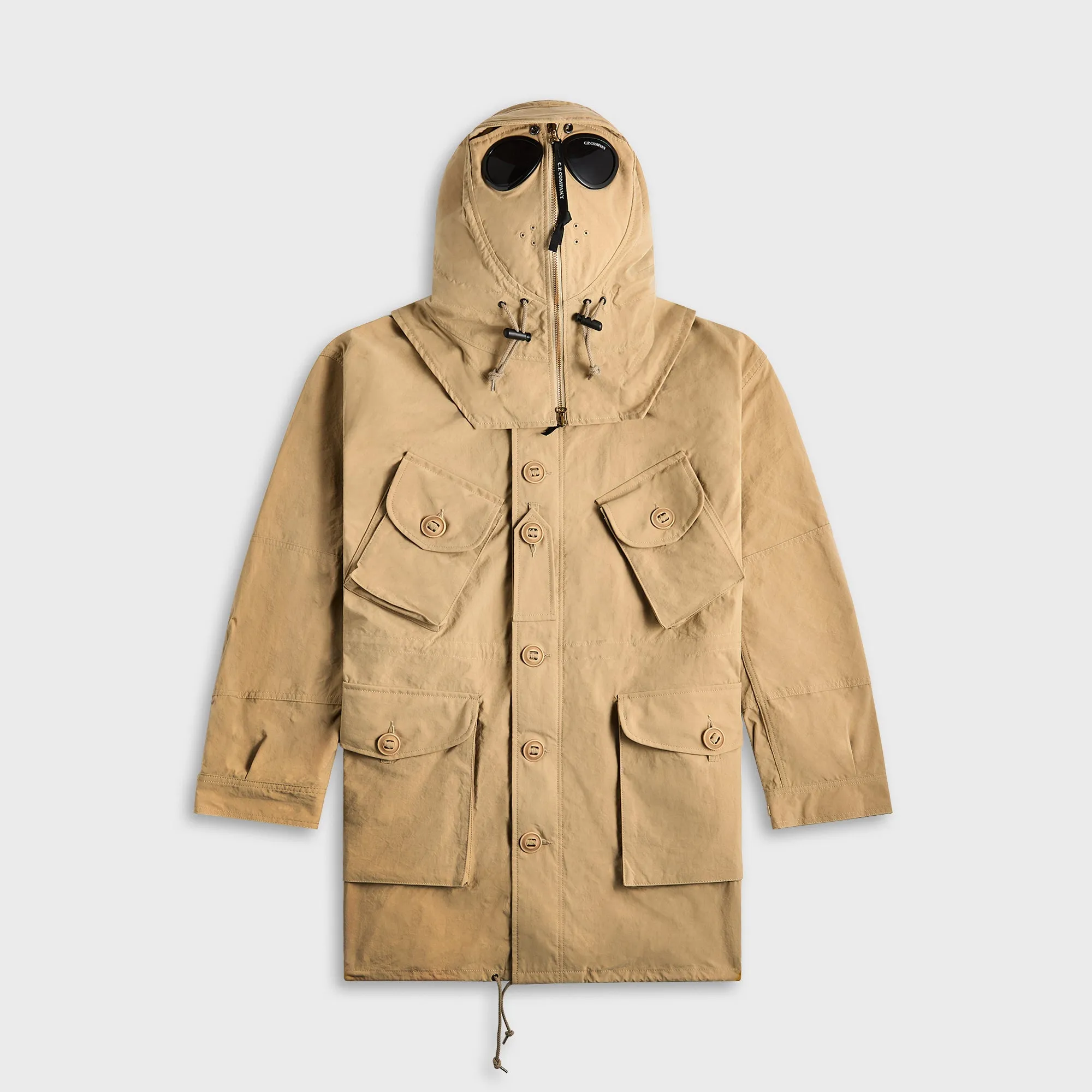 Clean Minimal Look Junya Watanabe Man x C.P. Company Goggle Parka - Beige