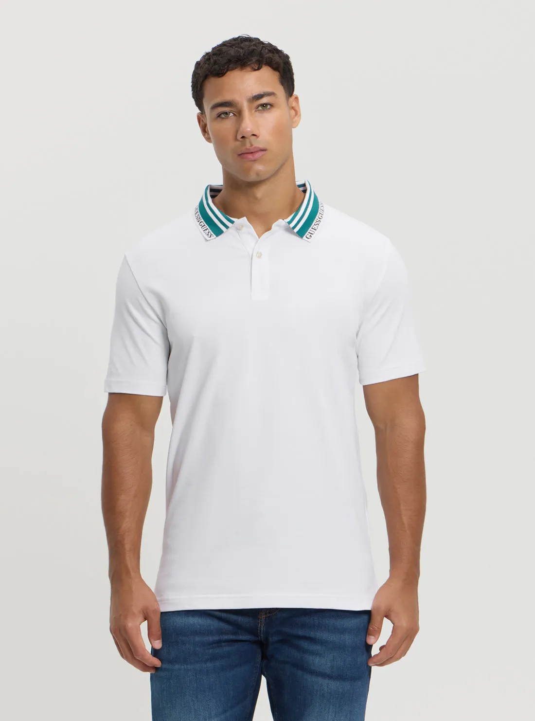 Urban Streetwear Eco White Lyle Polo T-Shirt