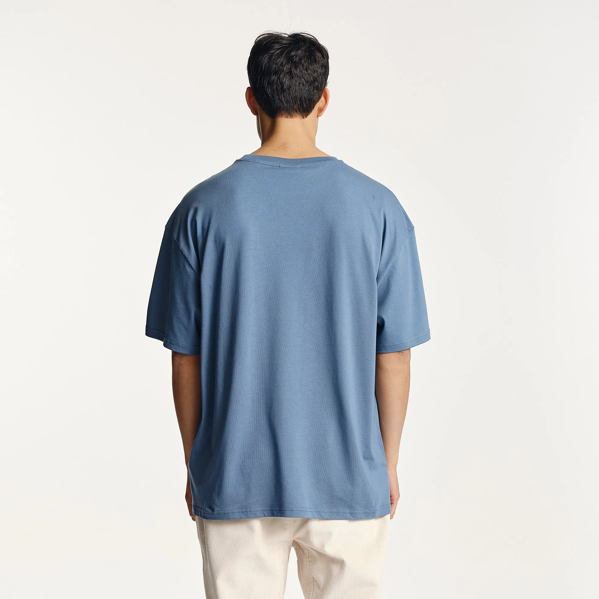 Staffa Oversized T-Shirt China Blue Modern Casual Soft Wear