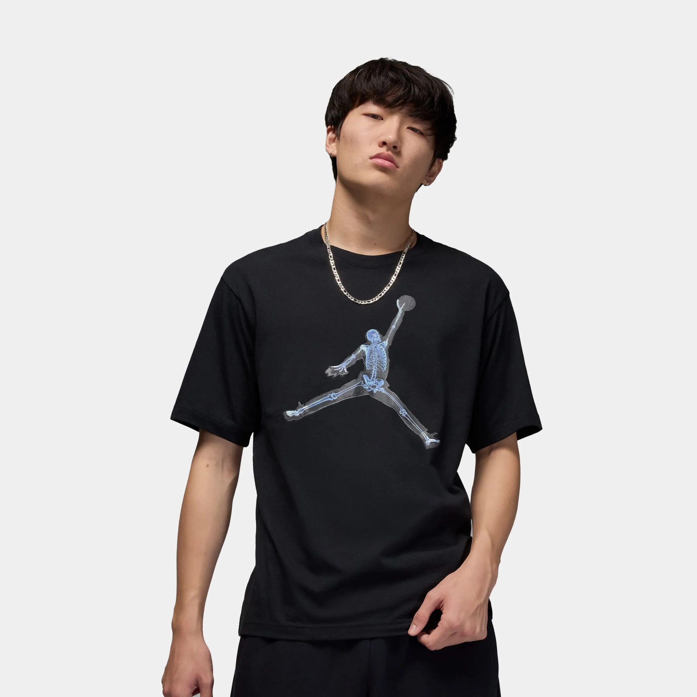 layerable Jumpman X Ray Mens Short Sleeve Shirt (Black/Blue)