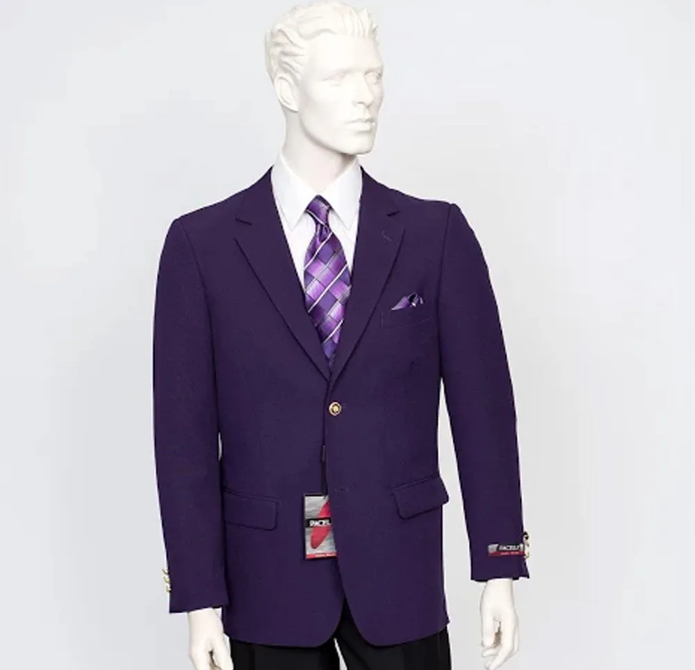 Pacelli Blair 70049 Single Breast Blazer Purple Versatile Layering Flexible Shoulder Panels