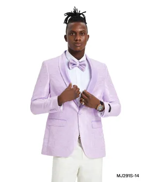 Tazzio MJ291S Slim Fit Jacket Lavender Windbreaker Style