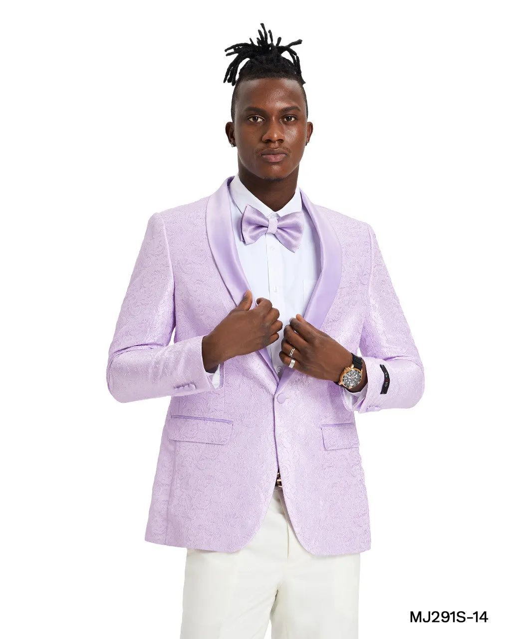 Tazzio MJ291S Slim Fit Jacket Lavender Heat Retention Layer