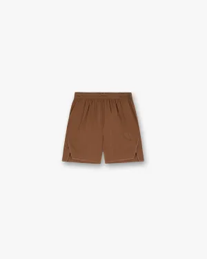 petite size muted colors Team 247 Aero Shorts - Rust