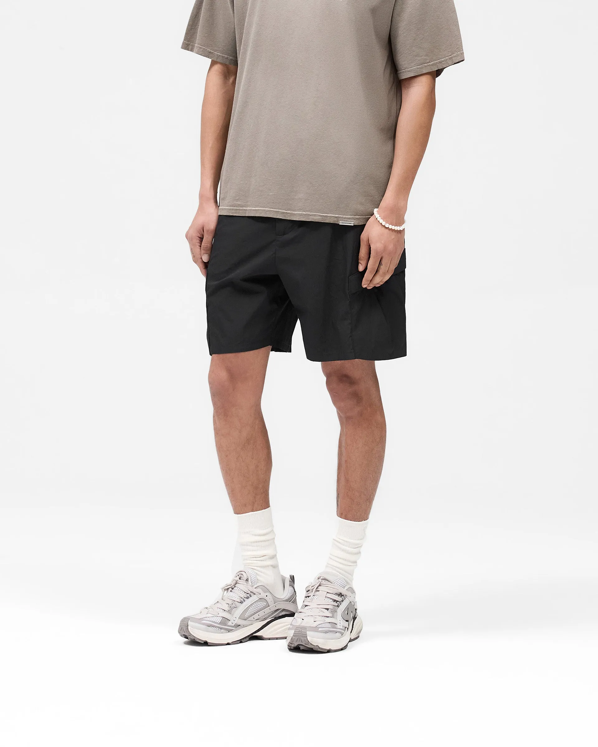 ethnic style Tech Cargo Short - Jet Black