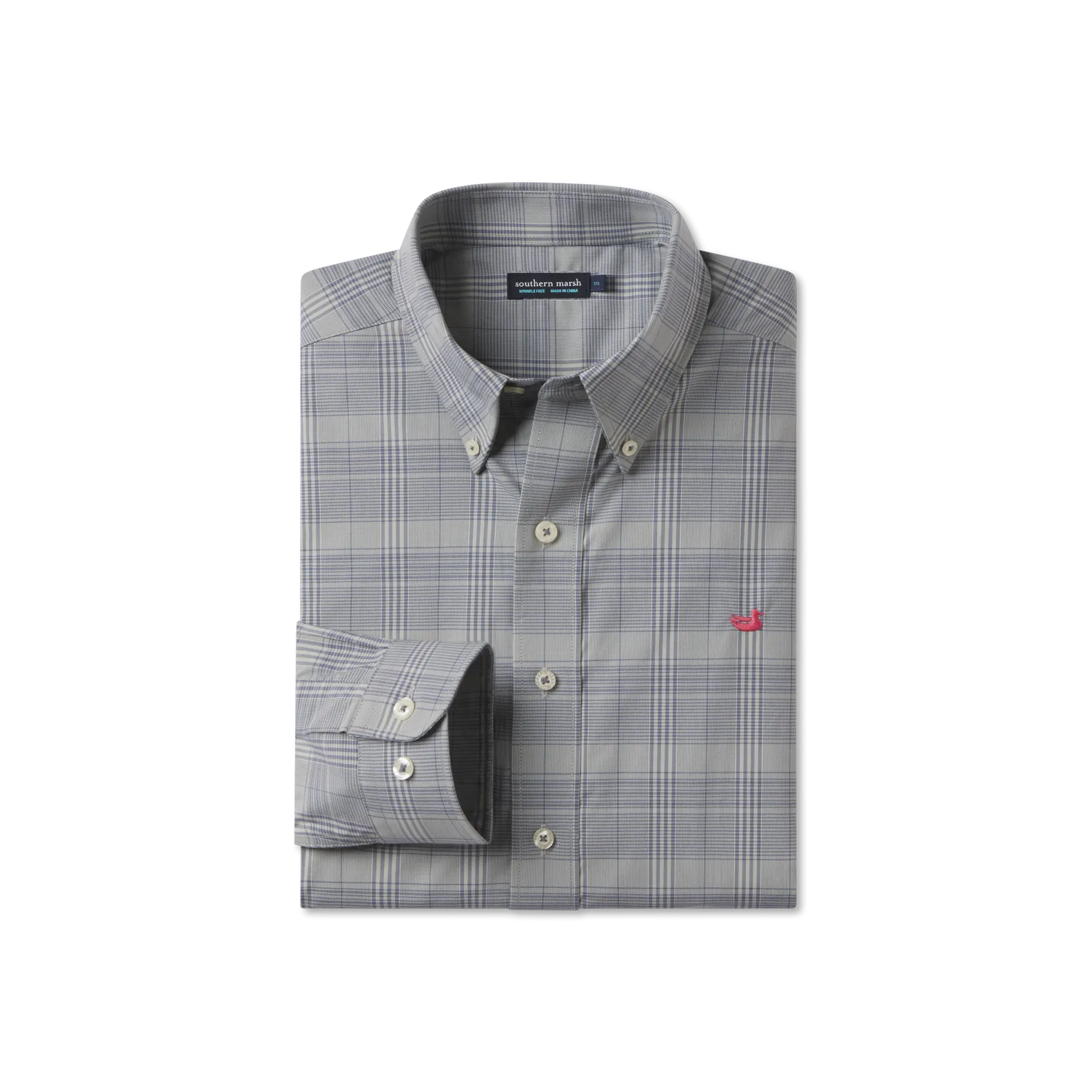 Sustainable Manufacturing Process Layered Sleeve Cuffs Morgan Check Dress Shirt