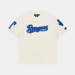 Texas Rangers Triple Tonal Mens Short Sleeve Shirt (Neutral/Blue) Fade Resistant Print