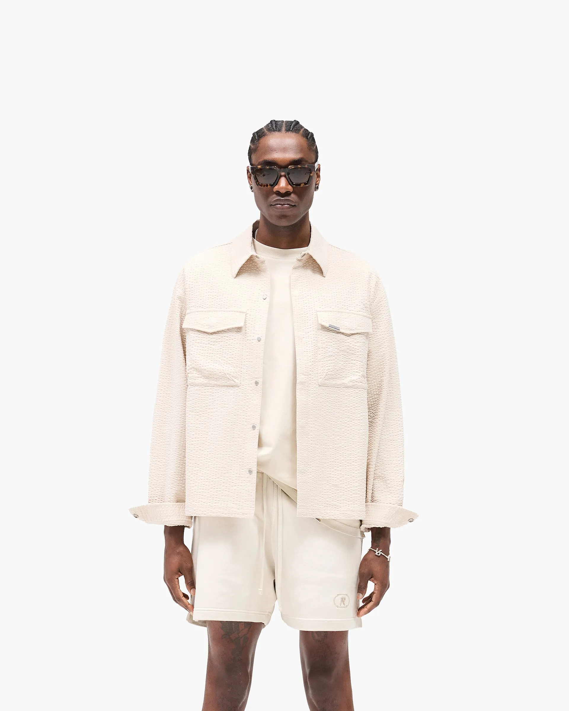 Textured Long Sleeve Shirt - Champagne Seamless construction