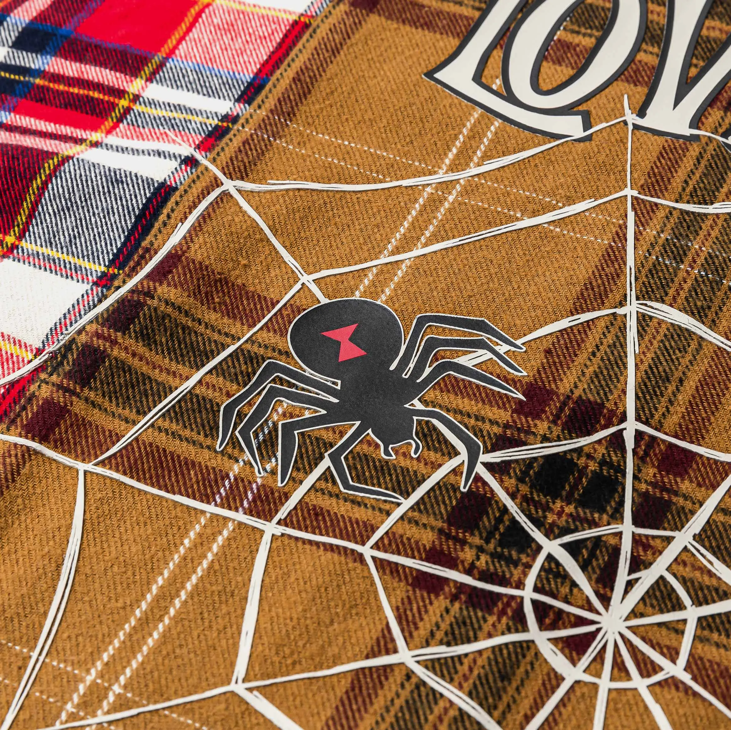 Casual Comfort Top anti static coating The Nightmare Before Christmas By Shoe Palace To Death Plaid Flannel Mens Long Sleeve Shirt (Brown/Multi)