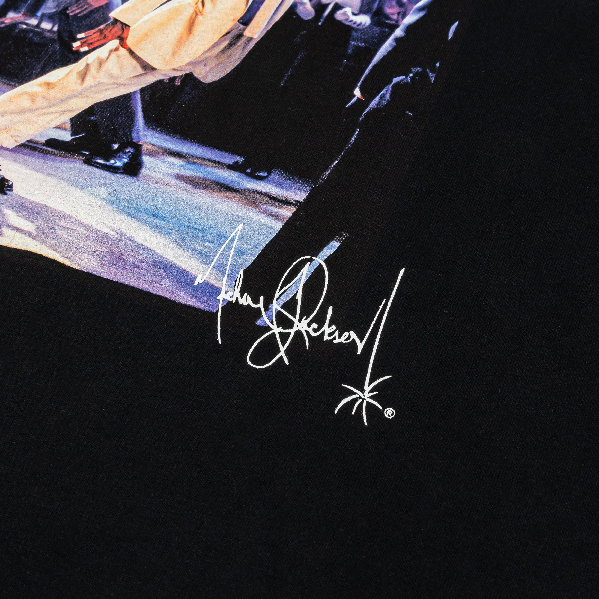 NonIrritating Fabric Modern Casual SP x Michael Jackson Anti Gravity Lean Mens Short Sleeve Shirt (Black)