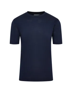 Chill Vibe Canali Double Mercerised Short Sleeve T-shirt (Navy)