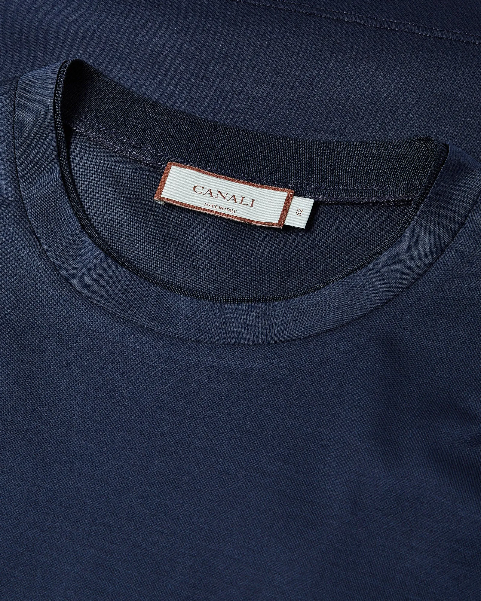 Canali Double Mercerised Short Sleeve T-shirt (Navy) City Smart Look