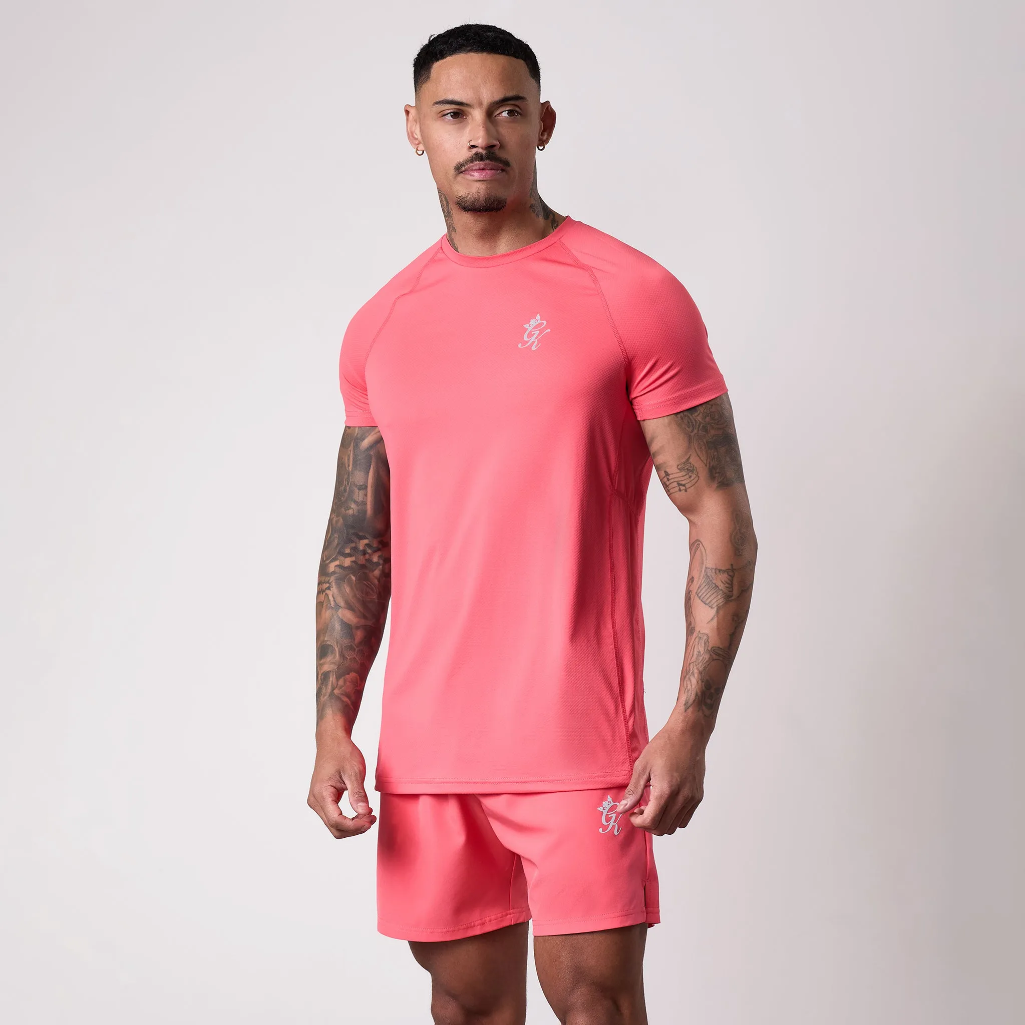 Gym King Energy Tee - Coral Fashion Comfort