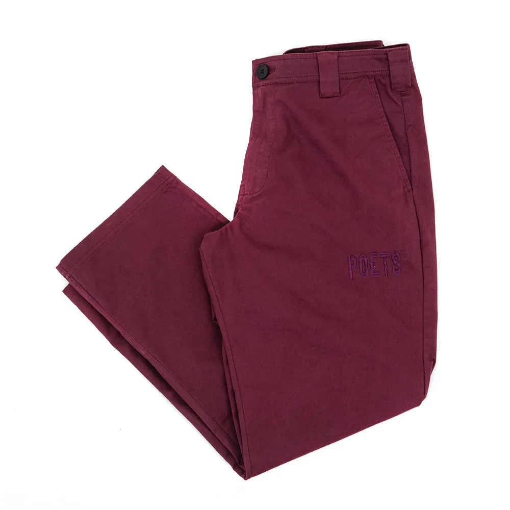 Simple Silhouette Byrne Pants (Burgundy)