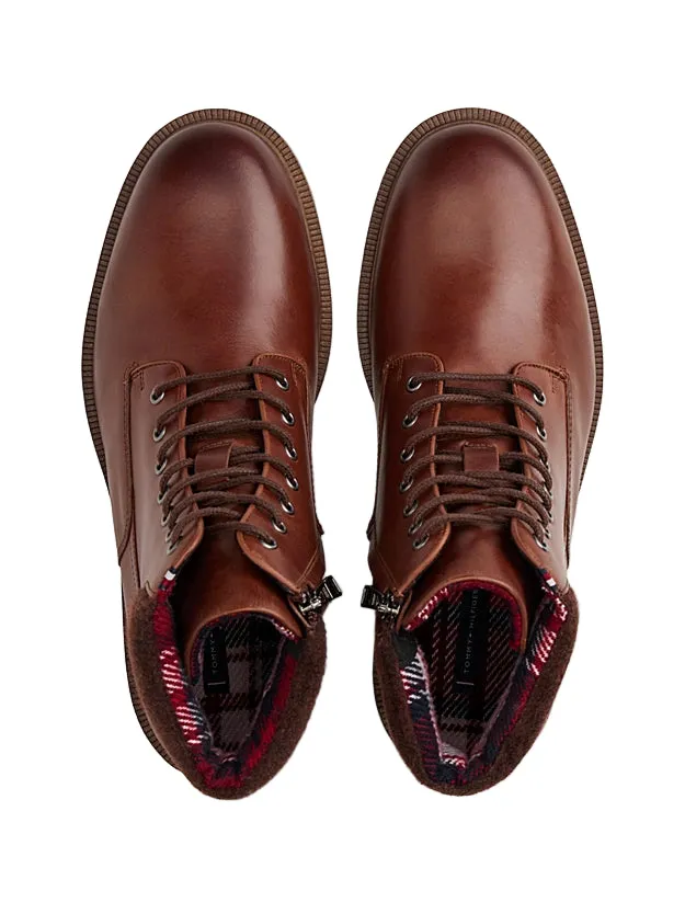 Eco Material Cold Climate Tommy Hilfiger Mens Boot FM0FM05562 Winter Cognac