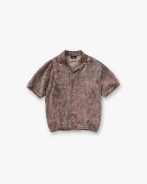 Trendy Fit Tortoise Print Shirt - Brown