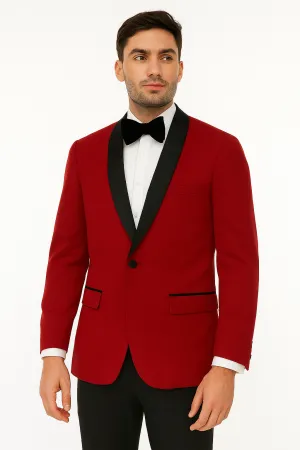 Zacchi Allen 71708 4-Way Stretch Tux Blazer Red Temperature Regulating