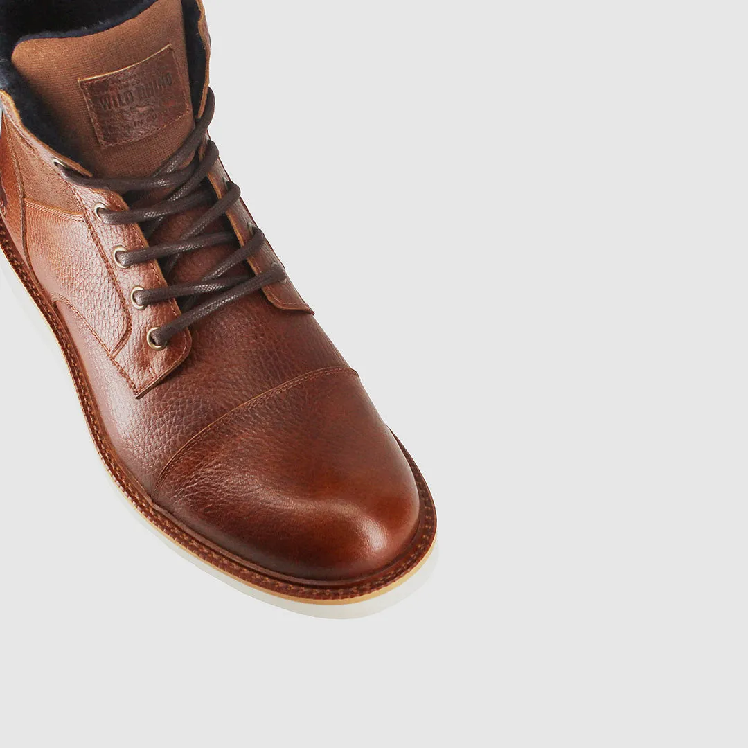 Mud Defense Sleek Profile Nepean Lace Up Boots Tan