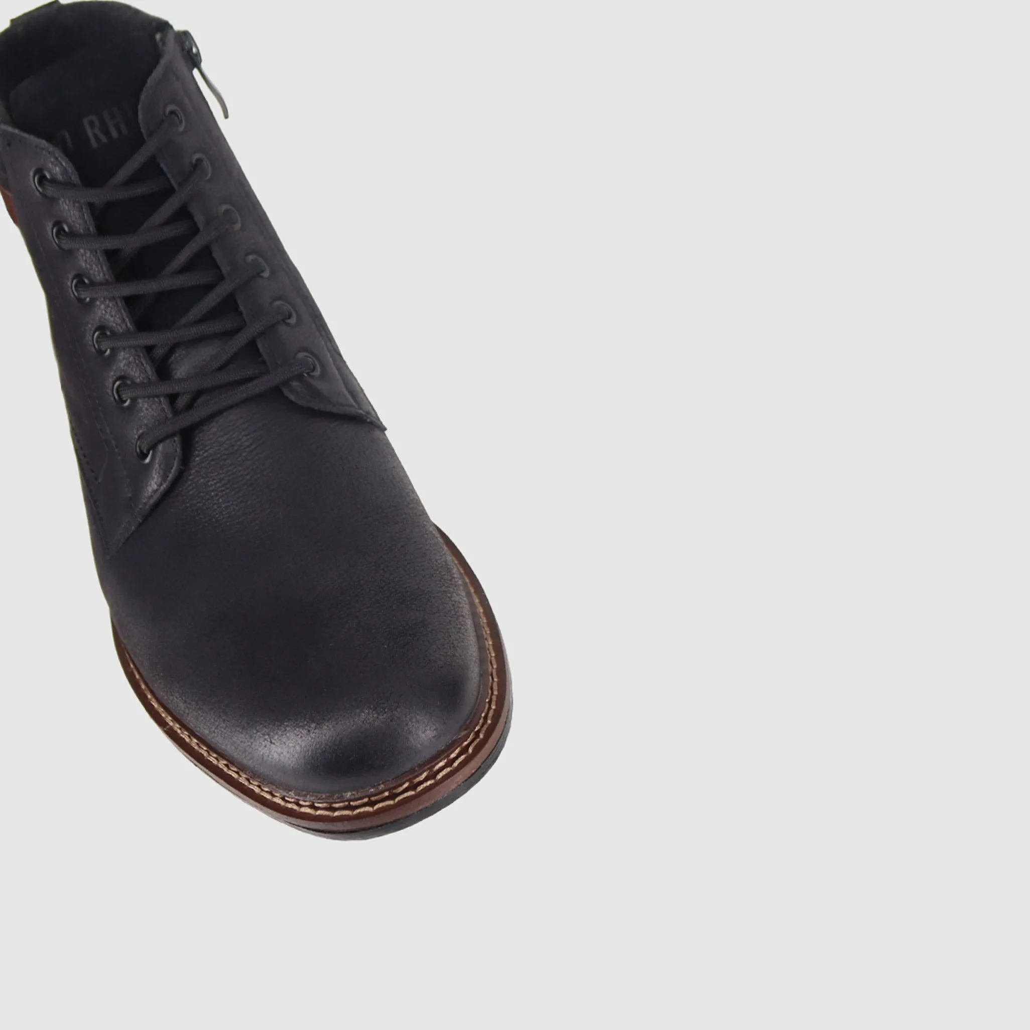 Warehouse Work Cliveden Lace Up Boots Black