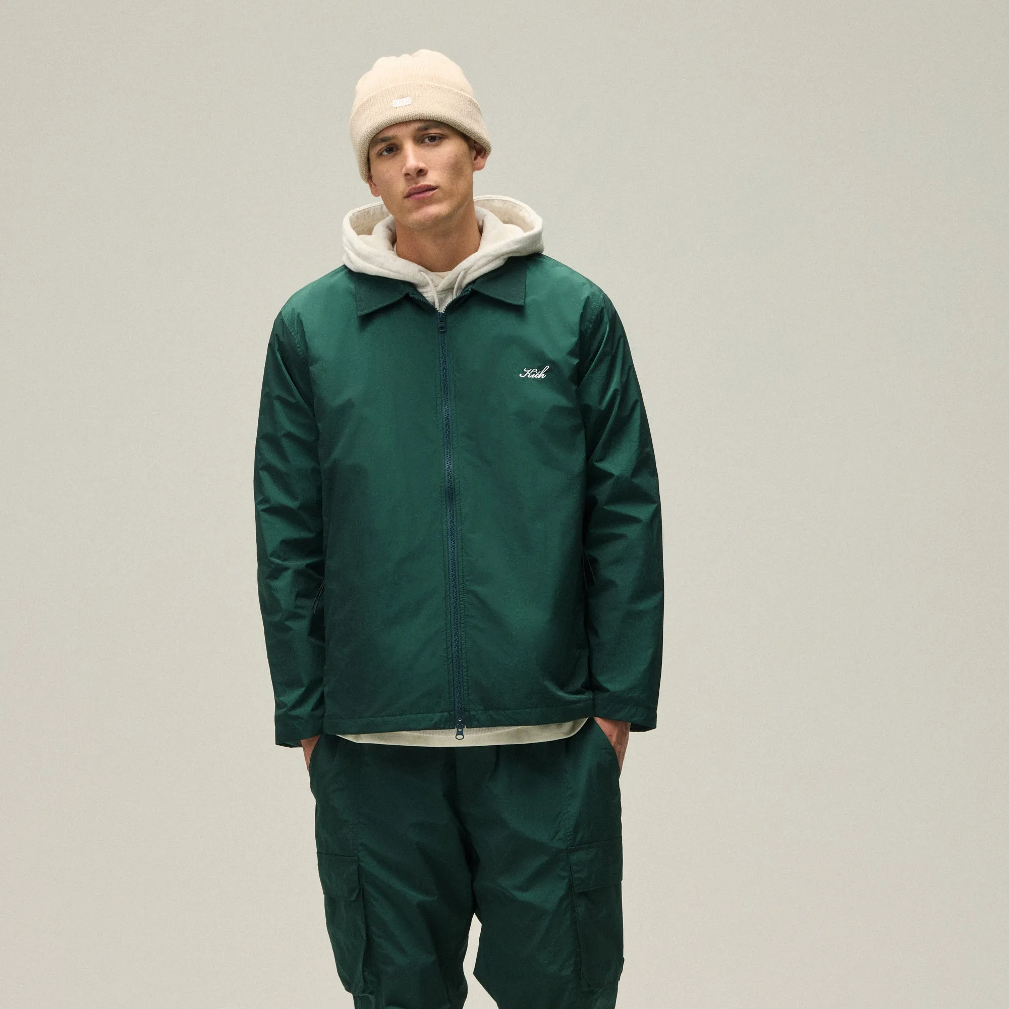 Kith Wrinkle Nylon Jonas Coaches Jacket - Stadium Casual City ContouredShoulderFit